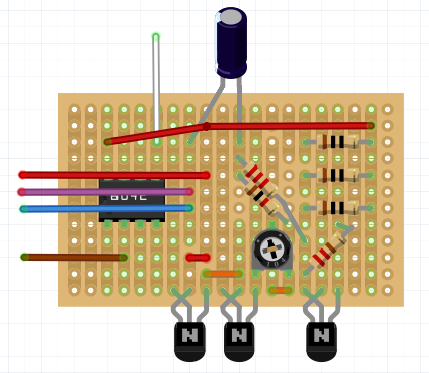 Fritzing model of the PCB